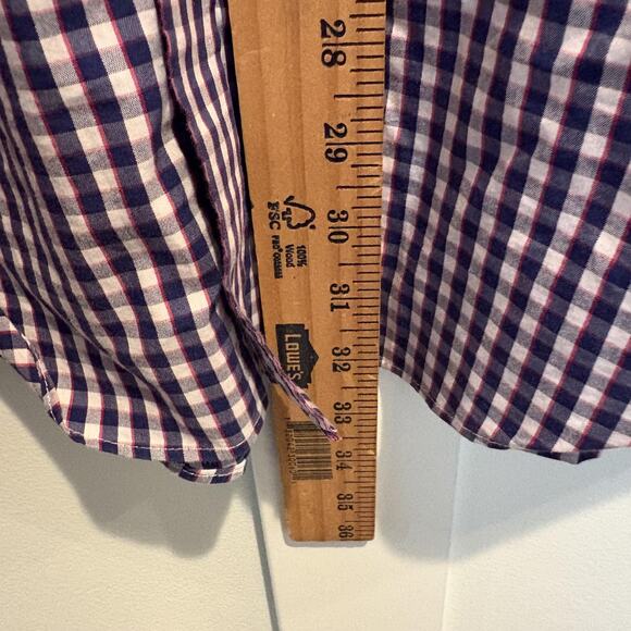 J.Crew Shirt Mens XL Extra Large Blue Gingham Check Performance Slim AS989 - Picture 6 of 10